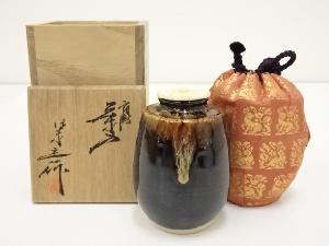 京焼　桶谷定一造　肩衝茶入（共箱）□z